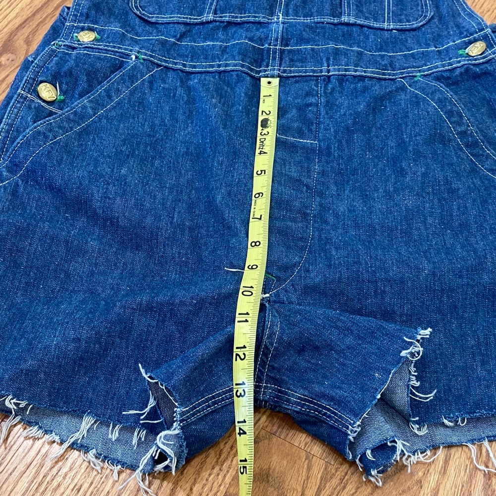 KEY Overalls Denim Bib cut off Jumper in Dark Blue - Picture 6 of 10
